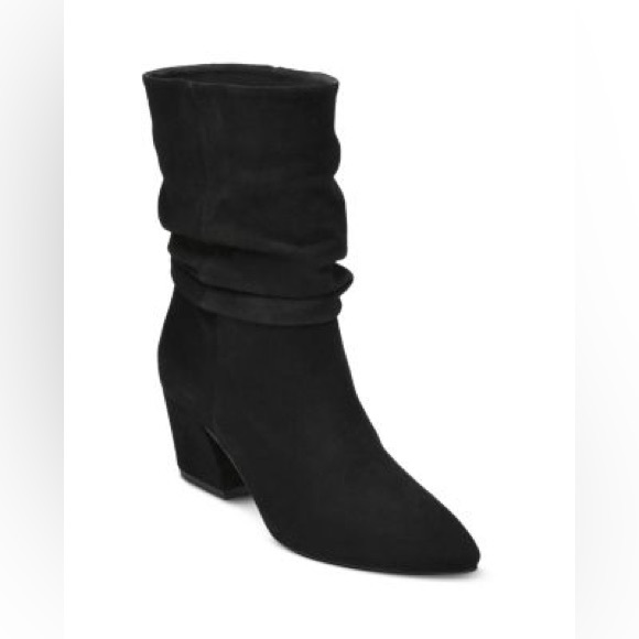 Botkier Shoes - Botkier Skylar Slouched Bootie Pointed Toe Faux Suede Women 7.5 Black